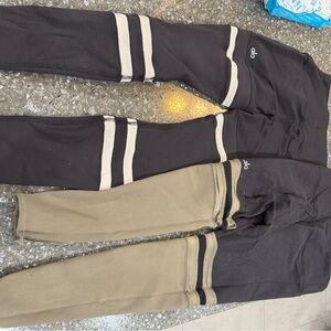 ALO Yoga Black and Tan Leggings Duo